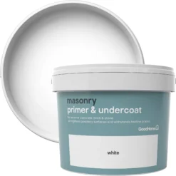 GoodHome Masonry White Primer & Undercoat, 10L -Garden - Landscaping Store goodhome masonry white primer undercoat 10l5036581057091 37c