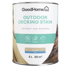 GoodHome Natural Oak Matt Quick Dry Decking Wood Stain, 5L 7 GoodHome Natural Oak Matt Quick Dry Decking Wood Stain, 5L -Garden - Landscaping Store goodhome natural oak matt quick dry decking wood stain 5l5059340297200 02c