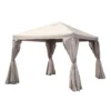 GoodHome Preston Taupe Square Gazebo, (W)3m (D)3m - Assembly Required -Garden - Landscaping Store goodhome preston taupe square gazebo w 3m d 3m assembly required5059340125497 01c