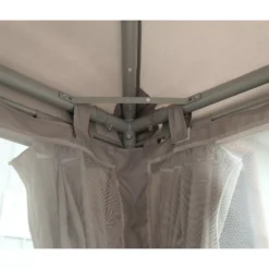 GoodHome Preston Taupe Square Gazebo, (W)3m (D)3m - Assembly Required -Garden - Landscaping Store goodhome preston taupe square gazebo w 3m d 3m assembly required5059340125497 37c