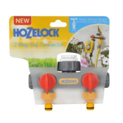 Hozelock 2-way Hose Pipe Connector 21mm -Garden - Landscaping Store hozelock 2 way hose pipe connector 21mm5010646058018 08c bq
