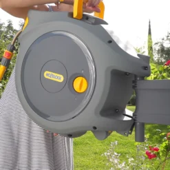 Hozelock Auto-reel Wall-mounted Hose Reel & Hose (L)30m -Garden - Landscaping Store hozelock auto reel wall mounted hose reel hose l 30m5010646059565 02i bq