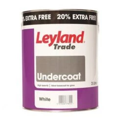 Leyland Trade Pure Brilliant White Gloss Undercoat, 3L -Garden - Landscaping Store leyland trade pure brilliant white gloss undercoat 3l5010426778044 08c bq