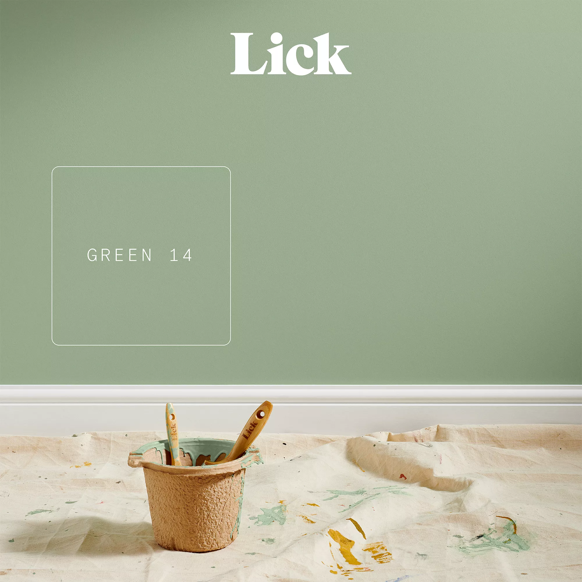 Lick Green 14 Matt Emulsion Paint, 2.5L 5 Lick Green 14 Matt Emulsion Paint, 2.5L - Image 3