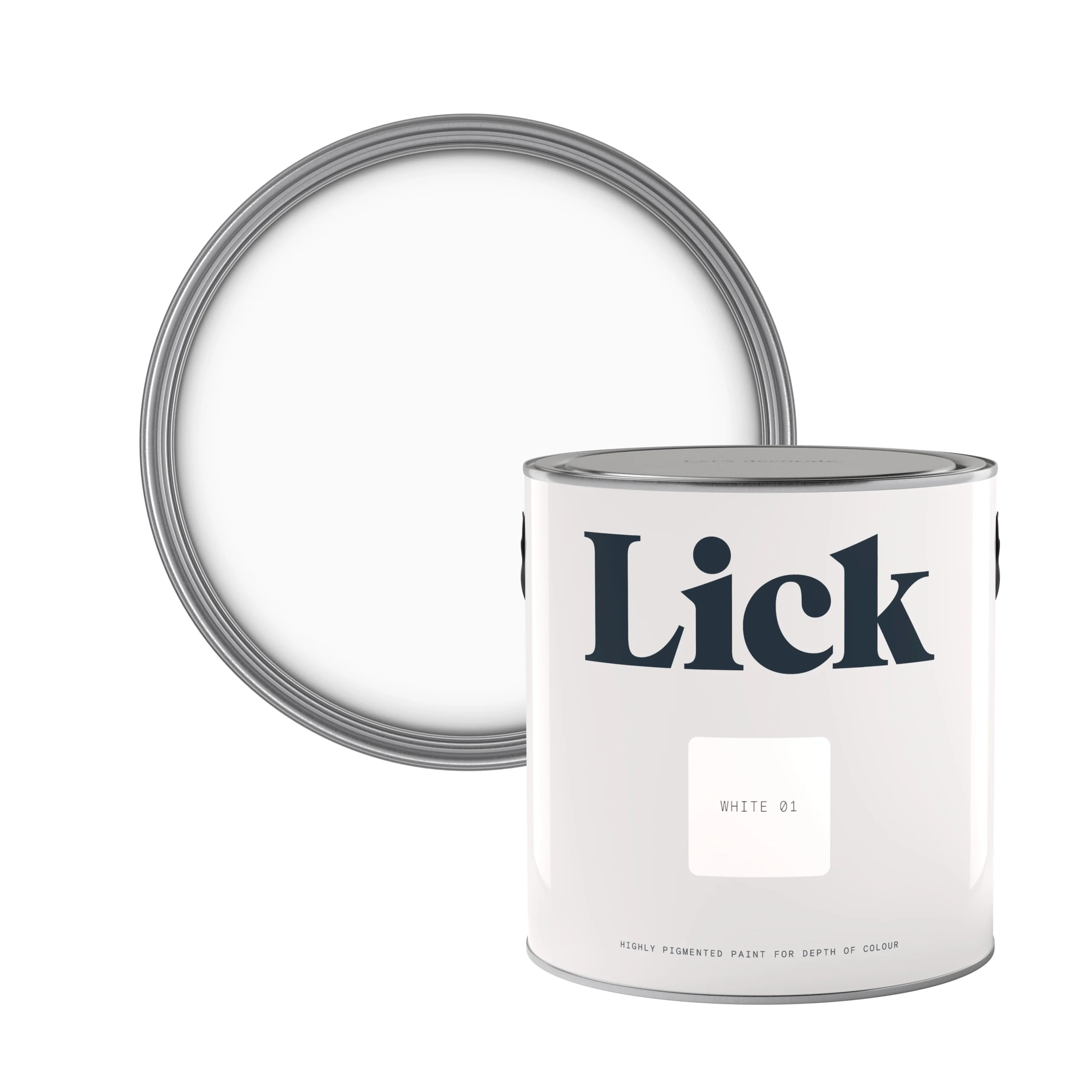 Lick White 01 Eggshell Emulsion Paint, 2.5L 3 Lick White 01 Eggshell Emulsion Paint, 2.5L