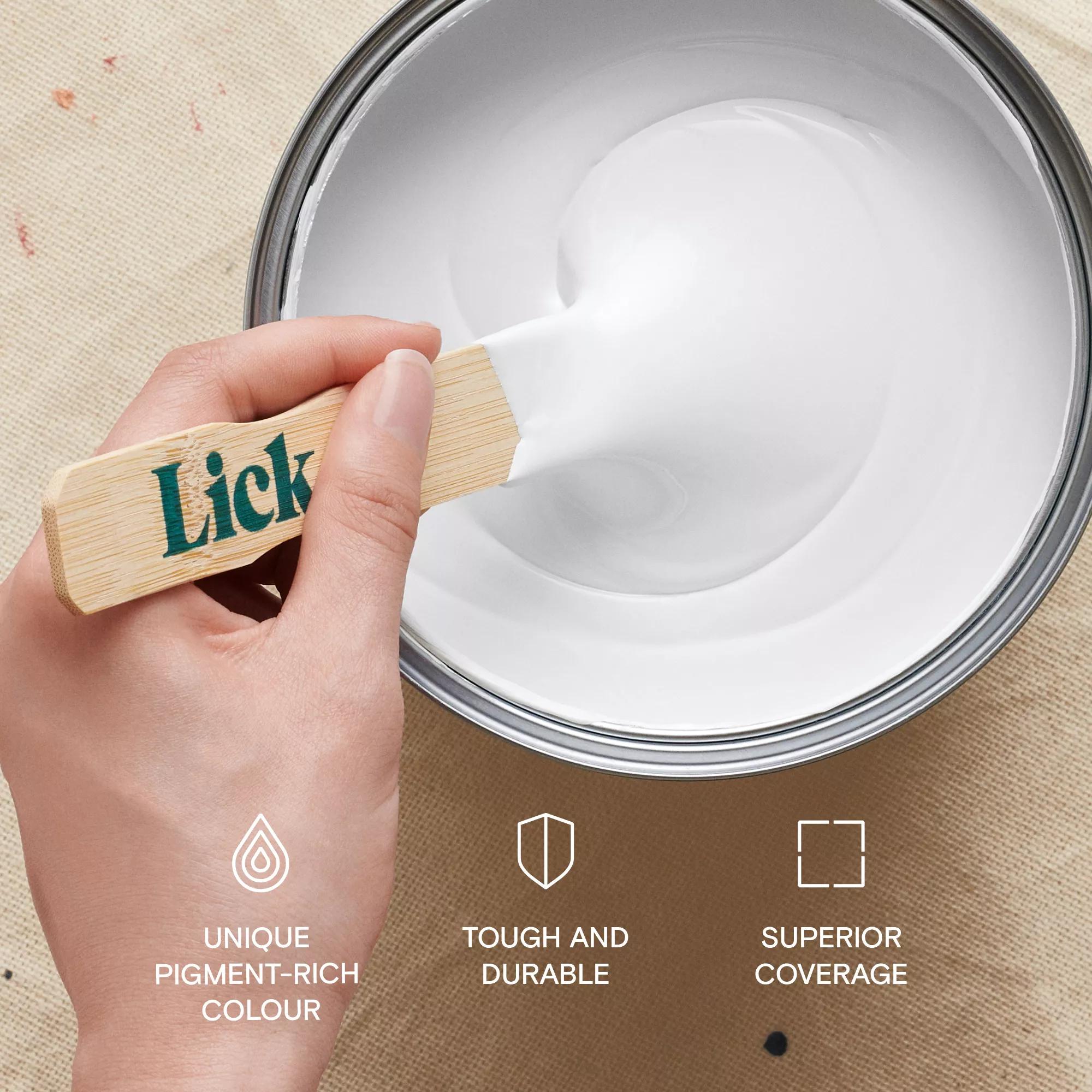 Lick White 01 Eggshell Emulsion Paint, 2.5L 9 Lick White 01 Eggshell Emulsion Paint, 2.5L - Image 7