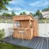Mercia 6x4 Ft Pent Tongue & Groove Wooden Garden Bar With Single Door -Garden - Landscaping Store mercia 6x4 ft pent tongue groove wooden garden bar with single door5029442007250 02i
