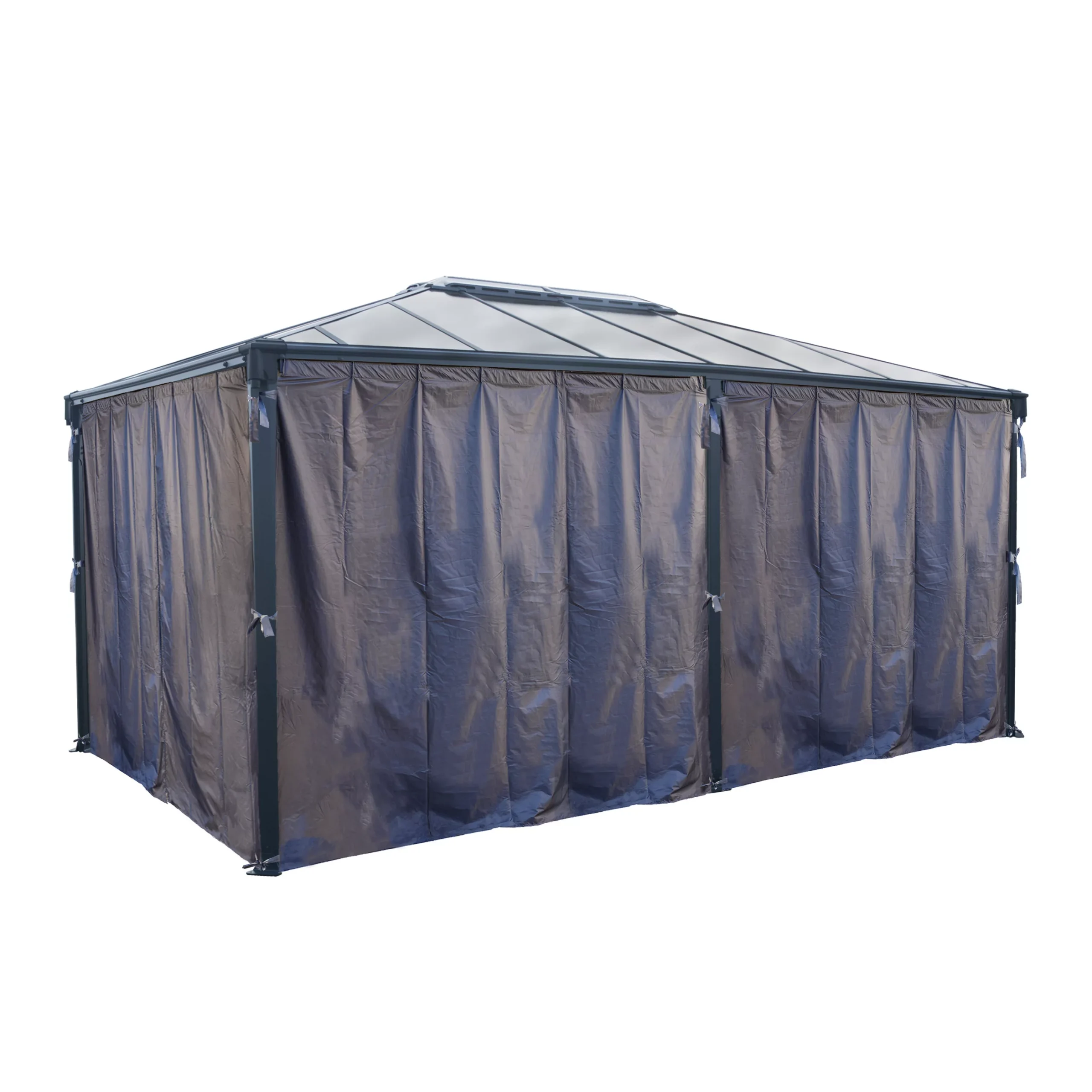 Palram 4/5K Grey Polyester (PES) Gazebo Curtain, Pack Of 4 (L)2170mm (W)4650mm 4 Palram 4/5K Grey Polyester (PES) Gazebo Curtain, Pack Of 4 (L)2170mm (W)4650mm - Image 2
