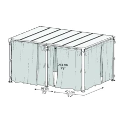 Palram 4/5K Grey Polyester (PES) Gazebo Curtain, Pack Of 4 (L)2170mm (W)4650mm 13 Palram 4/5K Grey Polyester (PES) Gazebo Curtain, Pack Of 4 (L)2170mm (W)4650mm -Garden - Landscaping Store palram 4 5k grey polyester pes gazebo curtain pack of 4 l 2170mm w 4650mm7290108137255 02t