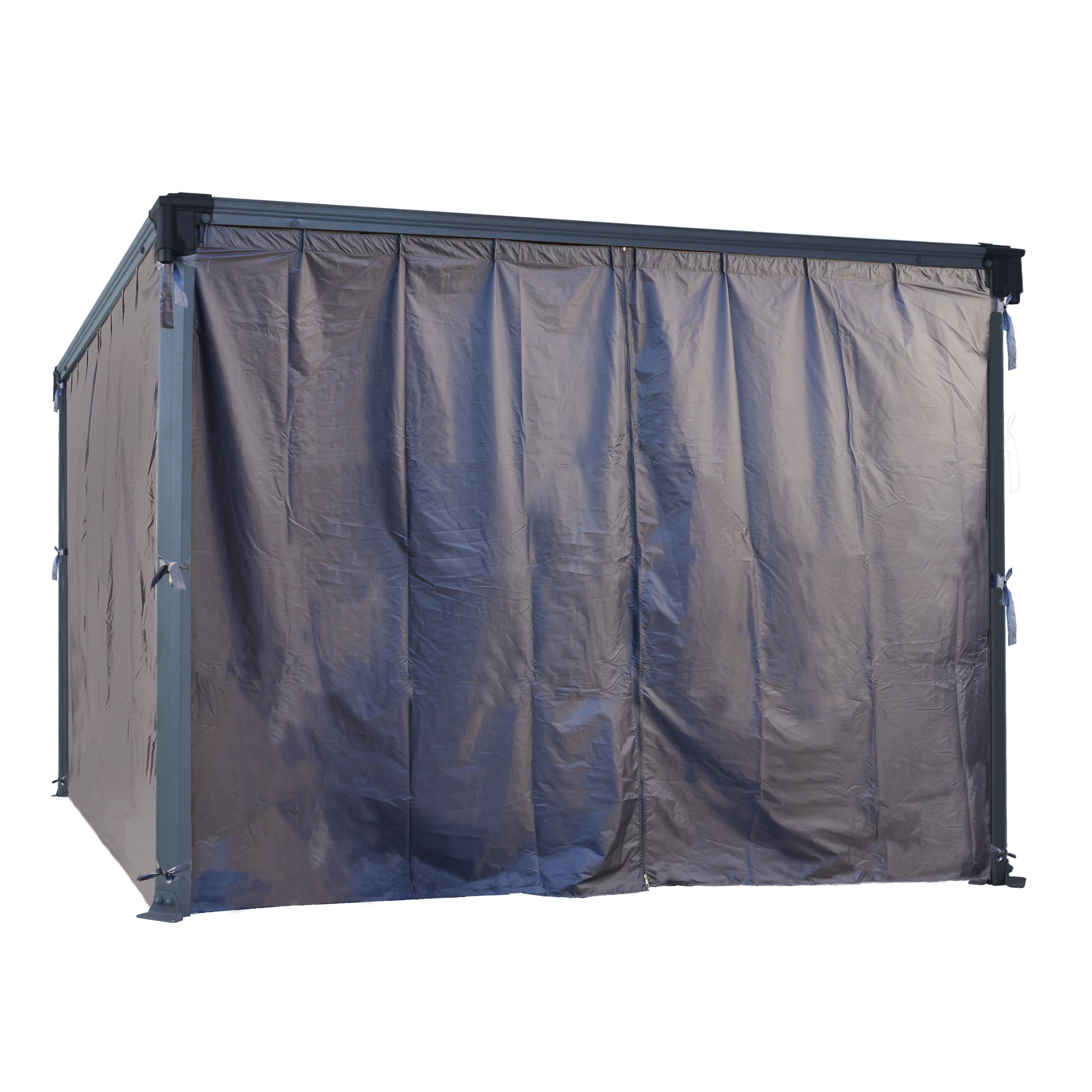 Palram - Canopia 3K Series Grey Polyester (PES) Gazebo Curtain, Pack Of 4 (L)2170mm (W)3660mm 5 Palram - Canopia 3K Series Grey Polyester (PES) Gazebo Curtain, Pack Of 4 (L)2170mm (W)3660mm - Image 3