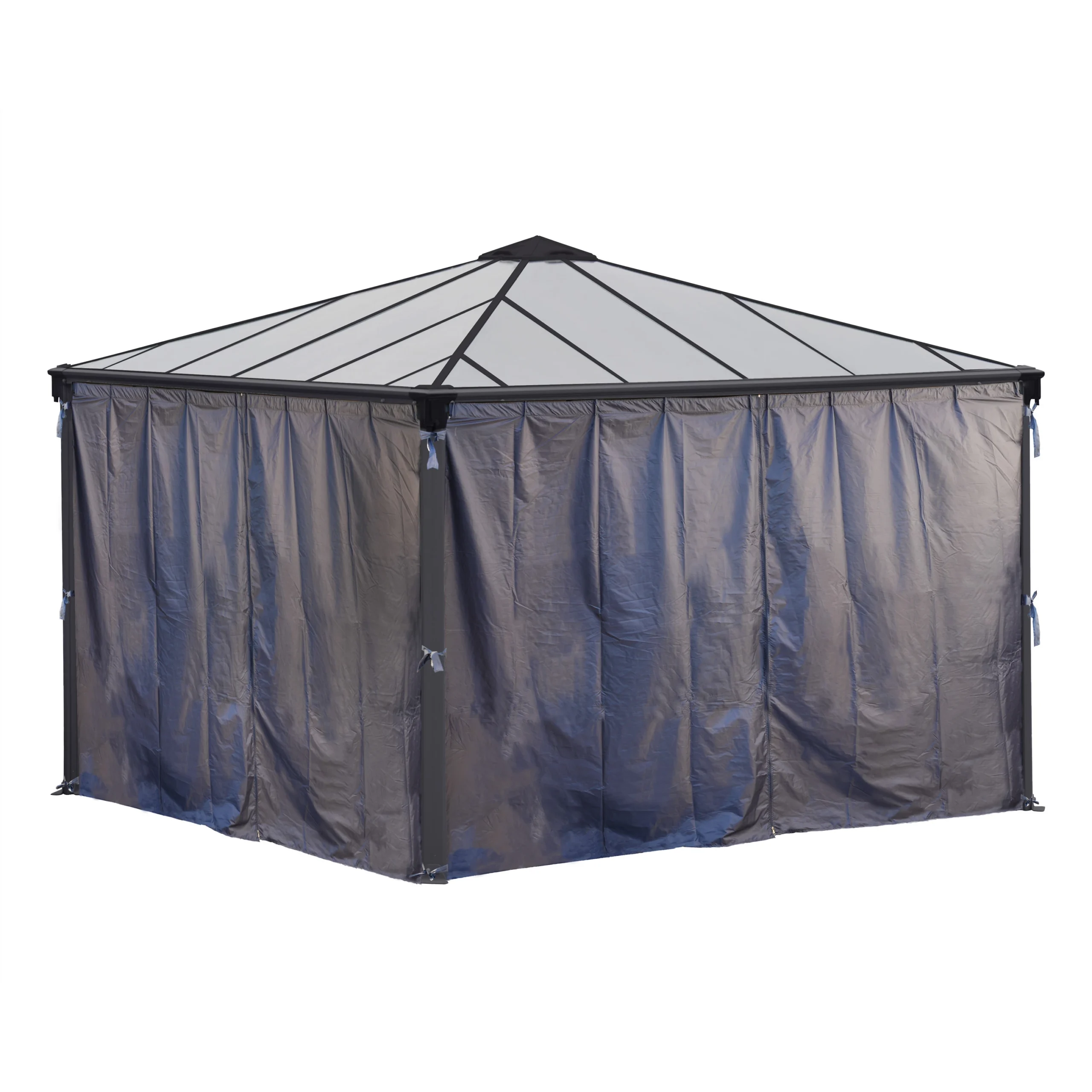 Palram - Canopia 3K Series Grey Polyester (PES) Gazebo Curtain, Pack Of 4 (L)2170mm (W)3660mm 6 Palram - Canopia 3K Series Grey Polyester (PES) Gazebo Curtain, Pack Of 4 (L)2170mm (W)3660mm - Image 4