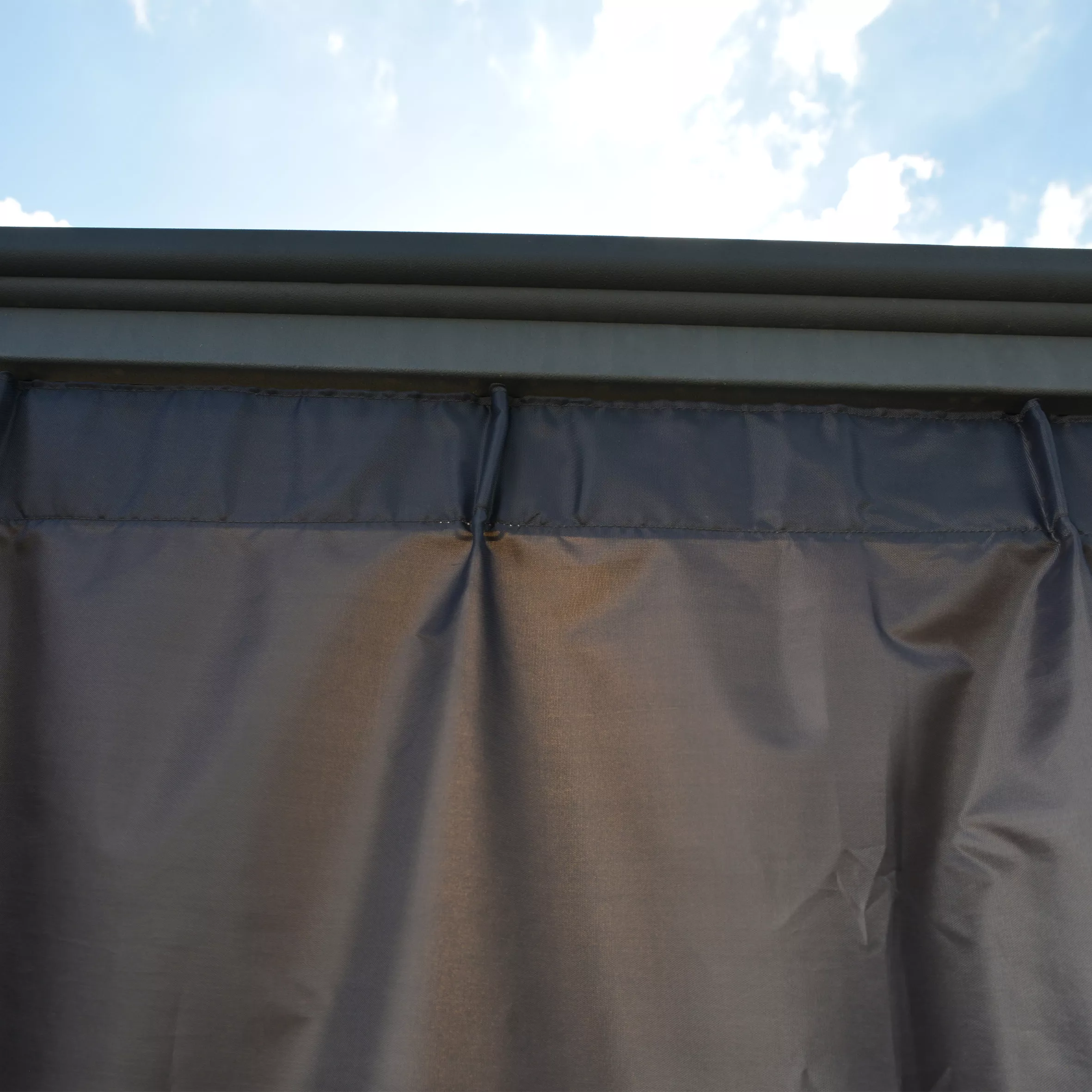Palram - Canopia 3K Series Grey Polyester (PES) Gazebo Curtain, Pack Of 4 (L)2170mm (W)3660mm 8 Palram - Canopia 3K Series Grey Polyester (PES) Gazebo Curtain, Pack Of 4 (L)2170mm (W)3660mm - Image 6