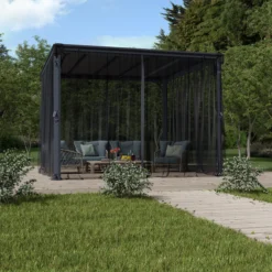 Palram - Canopia 3K Series Grey Polyester (PES) Gazebo Netting, Pack Of 6 (L)2170mm (W)3660mm 11 Palram - Canopia 3K Series Grey Polyester (PES) Gazebo Netting, Pack Of 6 (L)2170mm (W)3660mm -Garden - Landscaping Store palram canopia 3k series grey polyester pes gazebo netting pack of 6 l 2170mm w 3660mm7290108130751 02i