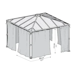 Palram - Canopia 3K Series Grey Polyester (PES) Gazebo Netting, Pack Of 6 (L)2170mm (W)3660mm 17 Palram - Canopia 3K Series Grey Polyester (PES) Gazebo Netting, Pack Of 6 (L)2170mm (W)3660mm -Garden - Landscaping Store palram canopia 3k series grey polyester pes gazebo netting pack of 6 l 2170mm w 3660mm7290108130751 02t