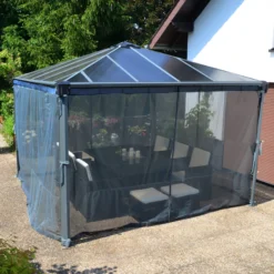 Palram - Canopia 3K Series Grey Polyester (PES) Gazebo Netting, Pack Of 6 (L)2170mm (W)3660mm 13 Palram - Canopia 3K Series Grey Polyester (PES) Gazebo Netting, Pack Of 6 (L)2170mm (W)3660mm -Garden - Landscaping Store palram canopia 3k series grey polyester pes gazebo netting pack of 6 l 2170mm w 3660mm7290108130751 04i