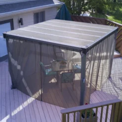 Palram - Canopia 3K Series Grey Polyester (PES) Gazebo Netting, Pack Of 6 (L)2170mm (W)3660mm 14 Palram - Canopia 3K Series Grey Polyester (PES) Gazebo Netting, Pack Of 6 (L)2170mm (W)3660mm -Garden - Landscaping Store palram canopia 3k series grey polyester pes gazebo netting pack of 6 l 2170mm w 3660mm7290108130751 06i