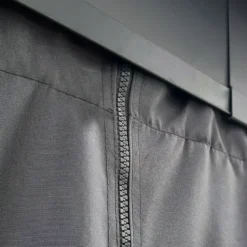 Palram - Canopia Dallas Grey Polyester (PES) Gazebo Curtain, Pack Of 4 (L)2120mm (W)4090mm -Garden - Landscaping Store palram canopia dallas grey polyester pes gazebo curtain pack of 4 l 2120mm w 4090mm7290108602678 03i