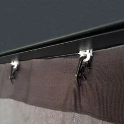 Palram - Canopia Dallas Grey Polyester (PES) Gazebo Curtain, Pack Of 4 (L)2120mm (W)4400mm -Garden - Landscaping Store palram canopia dallas grey polyester pes gazebo curtain pack of 4 l 2120mm w 4400mm7290108602692 03i