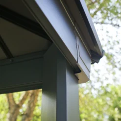 Palram - Canopia Dallas Grey Rectangular Gazebo, (W)4.26m (D)3.64m - Assembly Required -Garden - Landscaping Store palram canopia dallas grey rectangular gazebo w 4 26m d 3 64m assembly required7290108601459 04i bq