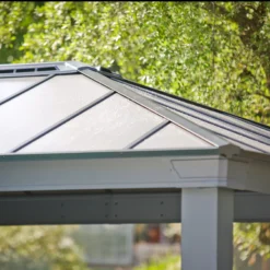 Palram - Canopia Dallas Grey Rectangular Gazebo, (W)6.12m (D)3.64m - Assembly Required -Garden - Landscaping Store palram canopia dallas grey rectangular gazebo w 6 12m d 3 64m assembly required7290108601954 07i bq