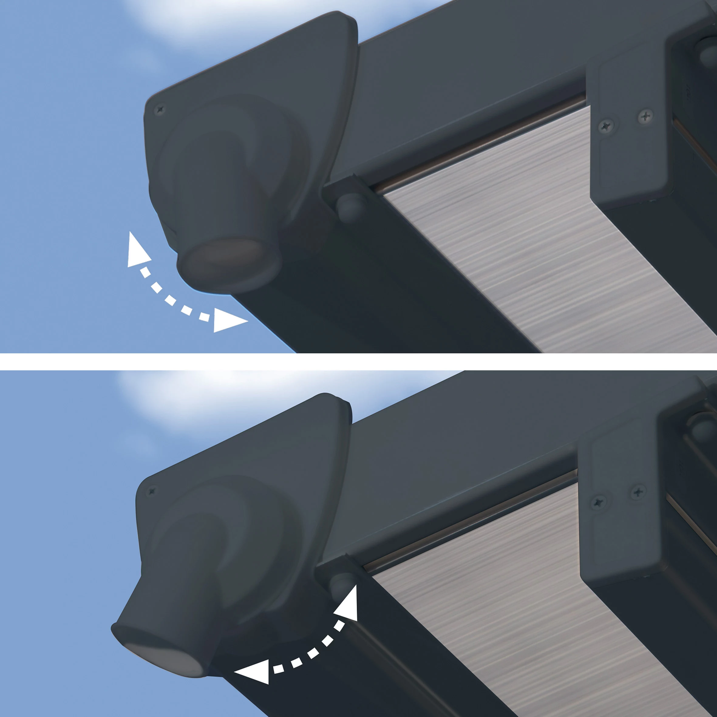 Palram - Canopia Feria Grey Non-retractable Awning, (L)4.25m (H)3.05m (W)3.85m 8 Palram - Canopia Feria Grey Non-retractable Awning, (L)4.25m (H)3.05m (W)3.85m - Image 6