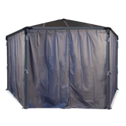 Palram - Canopia Hexagonal Grey Polyester (PES) Gazebo Curtain, Pack Of 6 (L)2170mm (W)2320mm 6 Palram - Canopia Hexagonal Grey Polyester (PES) Gazebo Curtain, Pack Of 6 (L)2170mm (W)2320mm -Garden - Landscaping Store palram canopia hexagonal grey polyester pes gazebo curtain pack of 6 l 2170mm w 2320mm7290108133530 02c
