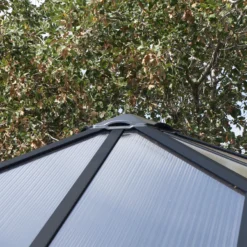 Palram - Canopia Ledro Grey Rectangular Gazebo, (W)4.3m (D)2.96m - Assembly Required -Garden - Landscaping Store palram canopia ledro grey rectangular gazebo w 4 3m d 2 96m assembly required7290108139648 06i bq