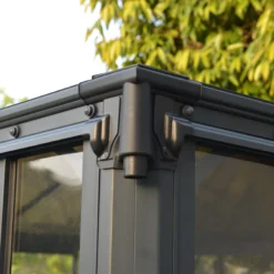 Palram - Canopia Ledro Grey Rectangular Gazebo, (W)4.3m (D)2.96m - Assembly Required -Garden - Landscaping Store palram canopia ledro grey rectangular gazebo w 4 3m d 2 96m assembly required7290108139648 09i bq
