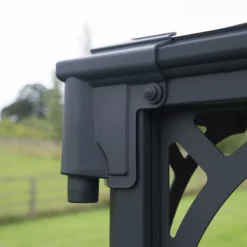 Palram - Canopia Martinique Grey Rectangular Gazebo, (W)3.6m (D)2.96m - Assembly Required -Garden - Landscaping Store palram canopia martinique grey rectangular gazebo w 3 6m d 2 96m assembly required7290108137910 08i bq