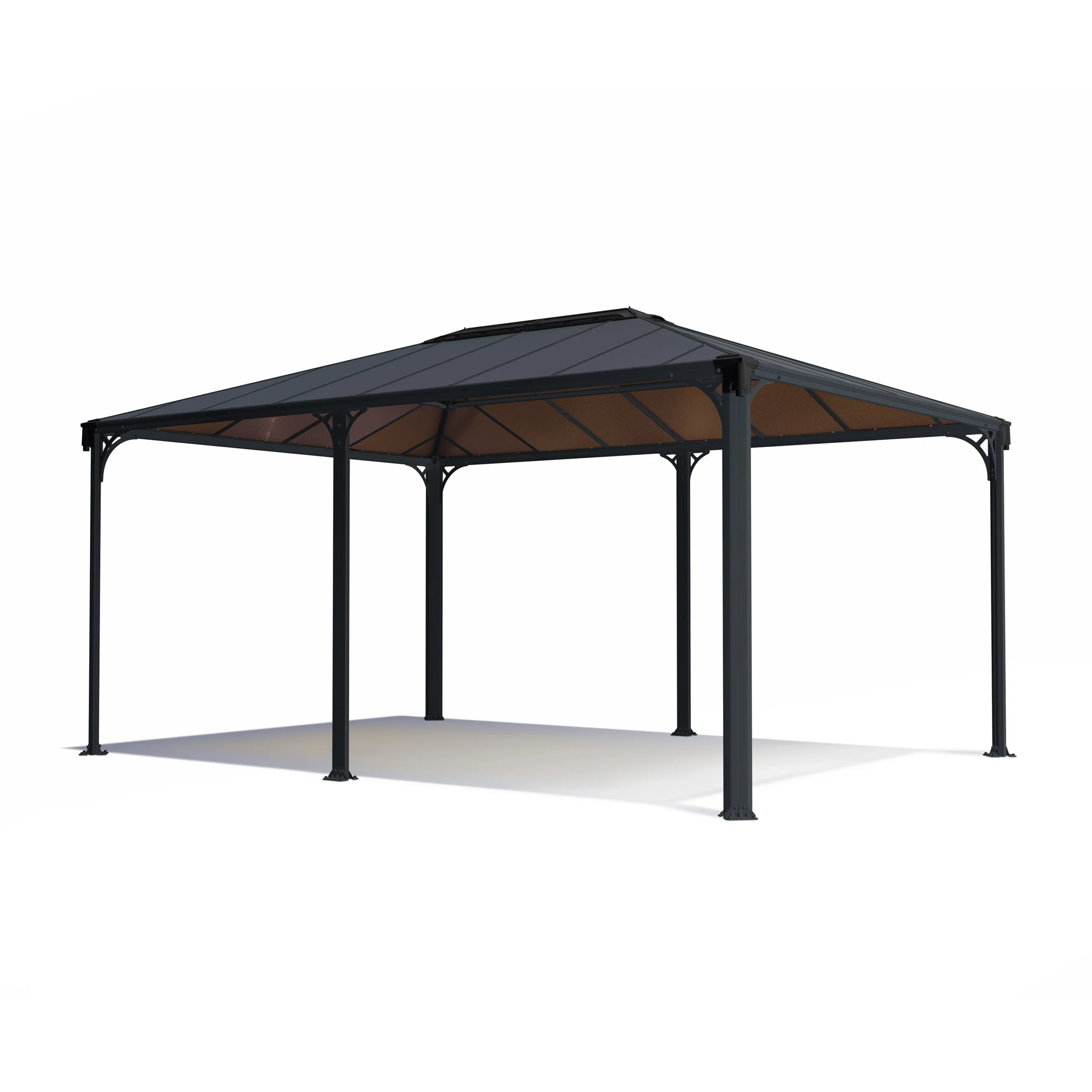 Palram - Canopia Martinique Grey Rectangular Gazebo, (W)4.93m (D)3.59m - Assembly Required 4 Palram - Canopia Martinique Grey Rectangular Gazebo, (W)4.93m (D)3.59m - Assembly Required - Image 2
