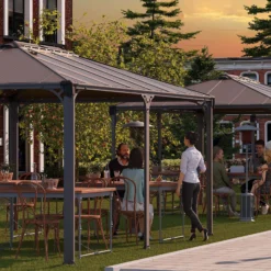 Palram - Canopia Martinique Grey Rectangular Gazebo, (W)4.93m (D)3.59m - Assembly Required 17 Palram - Canopia Martinique Grey Rectangular Gazebo, (W)4.93m (D)3.59m - Assembly Required -Garden - Landscaping Store palram canopia martinique grey rectangular gazebo w 4 93m d 3 59m assembly required7290108136234 03i bq