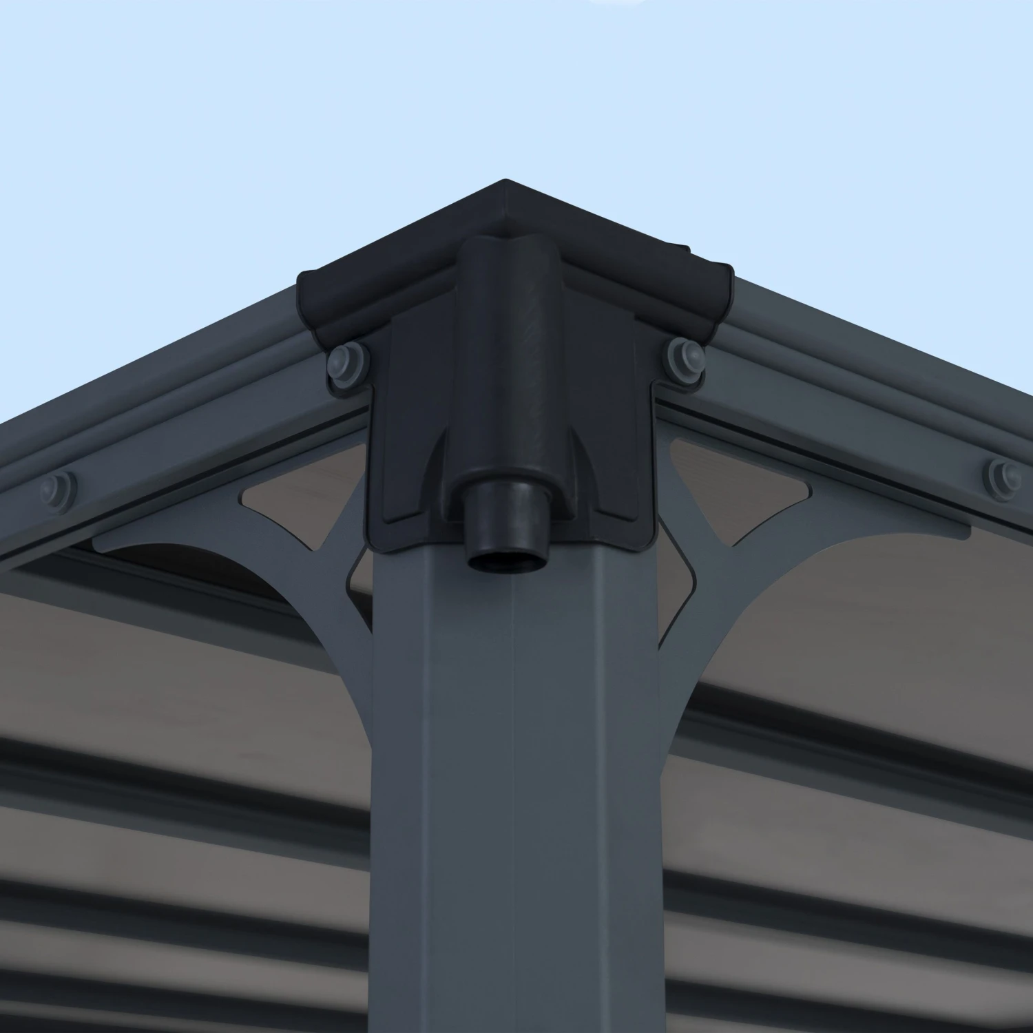 Palram - Canopia Milano Grey Rectangular Gazebo, (W)4.26m (D)3.09m - Assembly Required 9 Palram - Canopia Milano Grey Rectangular Gazebo, (W)4.26m (D)3.09m - Assembly Required - Image 7