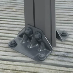 Palram - Canopia Monaco Grey Hexagonal Gazebo, (W)4.5m (D)3.9m - Assembly Required -Garden - Landscaping Store palram canopia monaco grey hexagonal gazebo w 4 5m d 3 9m assembly required7290108130232 04i bq