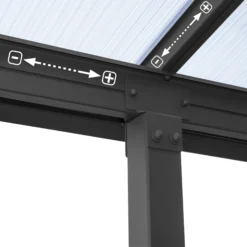 Palram - Canopia Olympia Grey Non-retractable Awning, (L)3.07m (H)3.05m (W)2.95m -Garden - Landscaping Store palram canopia olympia grey non retractable awning l 3 07m h 3 05m w 2 95m7290108133967 04i bq