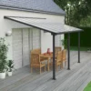 Palram - Canopia Olympia Grey Non-retractable Awning, (L)4.25m (H)3.05m (W)2.95m -Garden - Landscaping Store palram canopia olympia grey non retractable awning l 4 25m h 3 05m w 2 95m7290108133981 01i bq