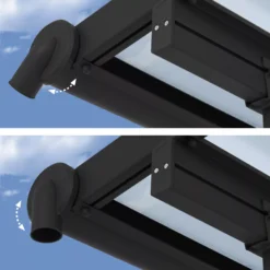 Palram - Canopia Olympia Grey Non-retractable Awning, (L)4.25m (H)3.05m (W)2.95m -Garden - Landscaping Store palram canopia olympia grey non retractable awning l 4 25m h 3 05m w 2 95m7290108133981 03i bq