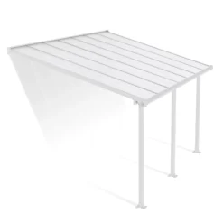 Palram - Canopia Olympia White Non-retractable Awning, (L)4.25m (H)3.05m (W)2.95m -Garden - Landscaping Store palram canopia olympia white non retractable awning l 4 25m h 3 05m w 2 95m7290108133998 01c bq
