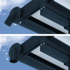 Palram - Canopia Sierra Grey Non-retractable Awning, (L)2.25m (H)3m (W)2.28m -Garden - Landscaping Store palram canopia sierra grey non retractable awning l 2 25m h 3m w 2 28m7290108131307 02i bq