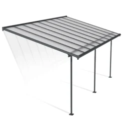 Palram - Canopia Sierra Grey Non-retractable Awning, (L)5.55m (H)3.05m (W)2.99m -Garden - Landscaping Store palram canopia sierra grey non retractable awning l 5 55m h 3 05m w 2 99m7290108130317 01c bq