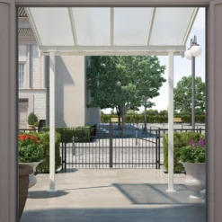 Palram - Canopia Sierra White Non-retractable Awning, (L)2.25m (H)3m (W)2.25m -Garden - Landscaping Store palram canopia sierra white non retractable awning l 2 25m h 3m w 2 25m7290108131314 01i bq