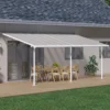 Palram - Canopia Sierra White Non-retractable Awning, (L)8.6m (H)3.05m (W)2.95m -Garden - Landscaping Store palram canopia sierra white non retractable awning l 8 6m h 3 05m w 2 95m7290108130560 01i bq