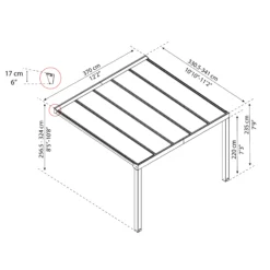 Palram - Canopia Stockholm Grey Non-retractable Awning, (L)3.7m (H)3.24m (W)3.41m -Garden - Landscaping Store palram canopia stockholm grey non retractable awning l 3 7m h 3 24m w 3 41m7290108602517 01t bq