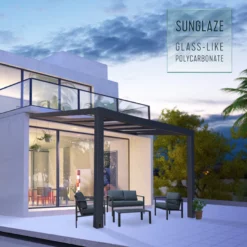 Palram - Canopia Stockholm Grey Non-retractable Awning, (L)3.7m (H)3.24m (W)3.41m -Garden - Landscaping Store palram canopia stockholm grey non retractable awning l 3 7m h 3 24m w 3 41m7290108602517 02i bq