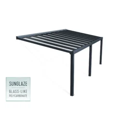 Palram - Canopia Stockholm Grey Non-retractable Awning, (L)7.32m (H)3.24m (W)3.41m -Garden - Landscaping Store palram canopia stockholm grey non retractable awning l 7 32m h 3 24m w 3 41m7290108602548 01c