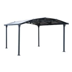 Palram - Canopia Tucson Grey Rectangular Gazebo, (W)4.3m (D)3.59m - Assembly Required -Garden - Landscaping Store palram canopia tucson grey rectangular gazebo w 4 3m d 3 59m assembly required7290108601633 01c bq
