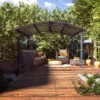 Palram - Canopia Tucson Grey Rectangular Gazebo, (W)4.3m (D)3.59m - Assembly Required -Garden - Landscaping Store palram canopia tucson grey rectangular gazebo w 4 3m d 3 59m assembly required7290108601633 01i bq