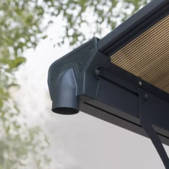 Palram - Canopia Tucson Grey Rectangular Gazebo, (W)4.3m (D)3.59m - Assembly Required -Garden - Landscaping Store palram canopia tucson grey rectangular gazebo w 4 3m d 3 59m assembly required7290108601633 06i bq