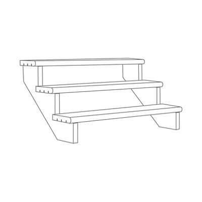Richard Burbidge Redwood Deck Step (W)1066mm (T)40mm, Set Of 5 5 Richard Burbidge Redwood Deck Step (W)1066mm (T)40mm, Set Of 5 - Image 3