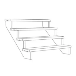 Richard Burbidge Redwood Deck Step (W)1066mm (T)40mm, Set Of 6 -Garden - Landscaping Store richard burbidge redwood deck step w 1066mm t 40mm set of 65000473080368 01t BQ