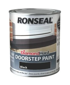Ronseal Black Satinwood Doorstep Paint, 750ml